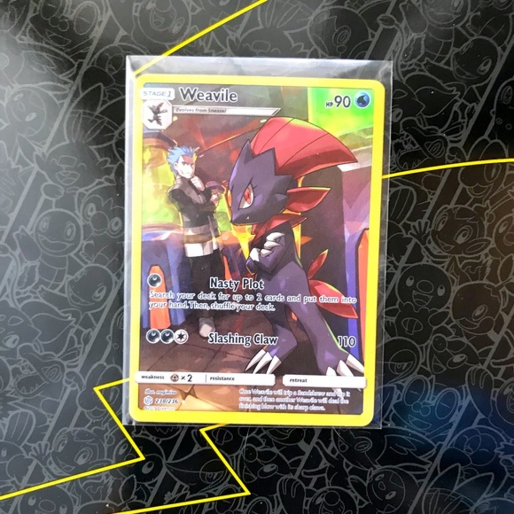 Weazil Full Art Secret Rare Authentic Pokemon Card 238/236